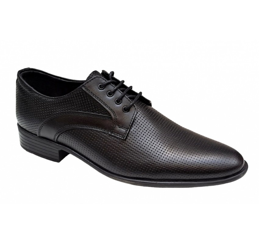 Pantofi barbati, eleganti, din piele naturala, Negru - GKR22N