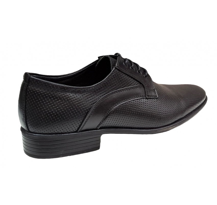 Pantofi barbati, eleganti, din piele naturala, Negru - GKR22N