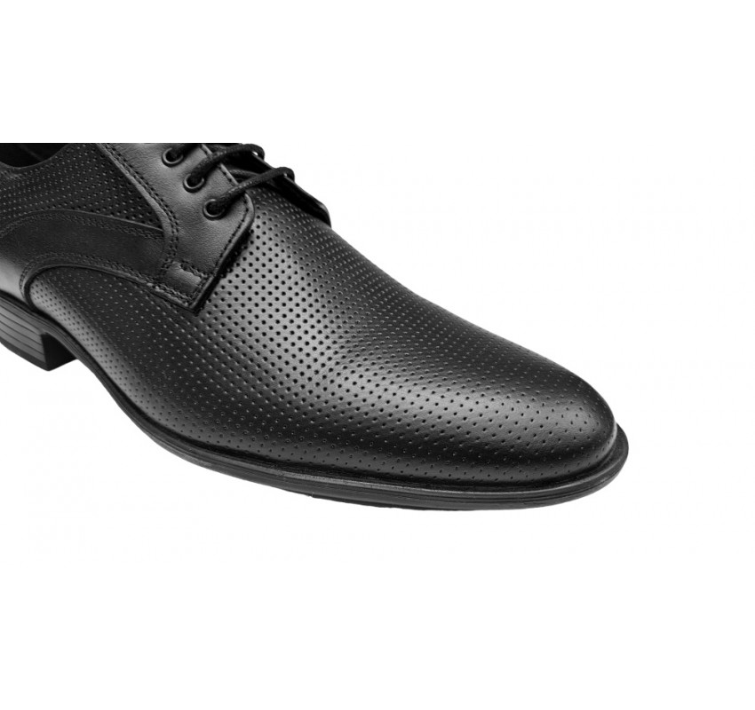 Pantofi barbati, eleganti, din piele naturala, Negru - GKR22N