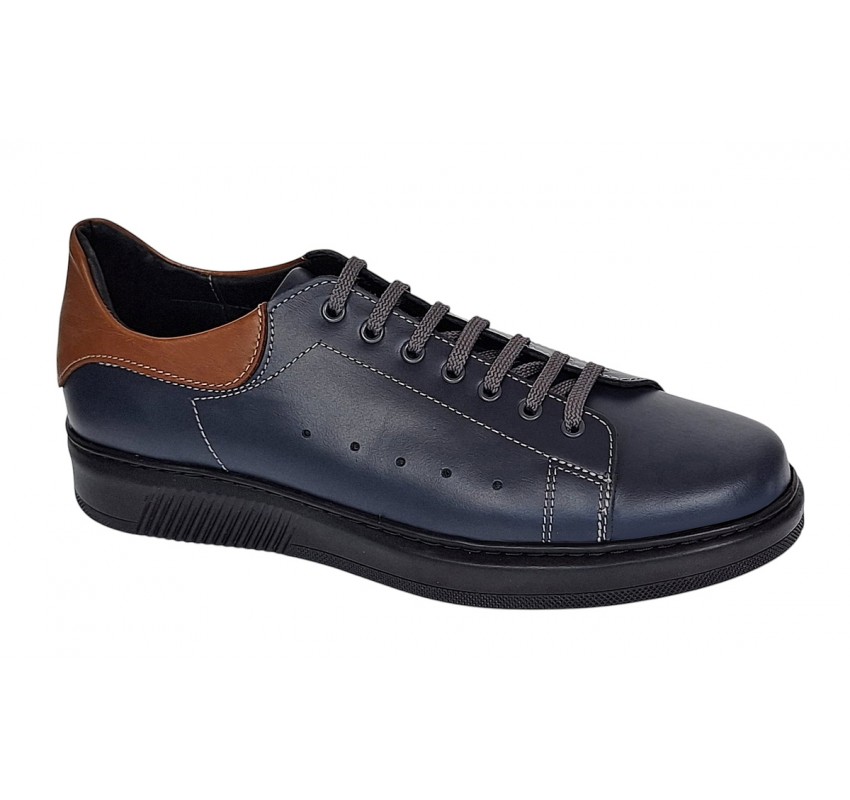 Pantofi casual barbati din piele naturala Cairo 5 Bleumarin GKR23XBL