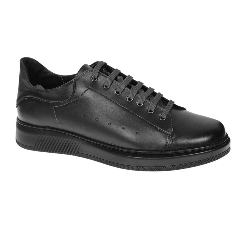 Pantofi barbati Sport Casual din piele naturala, Negru GKR2X1N