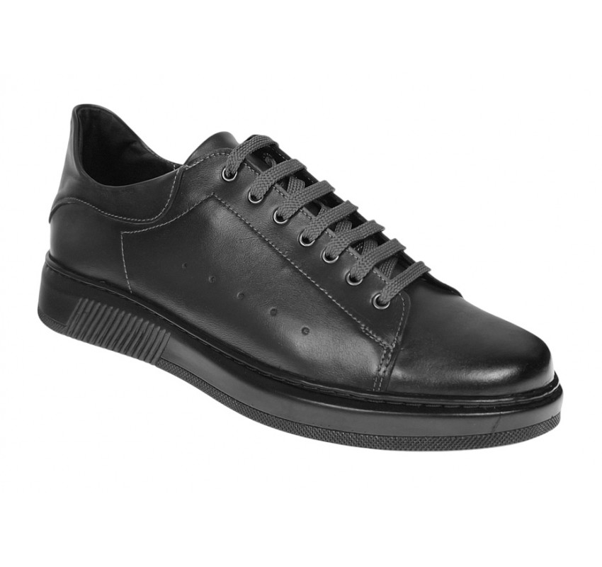 Pantofi barbati Sport Casual din piele naturala, Negru GKR2X1N