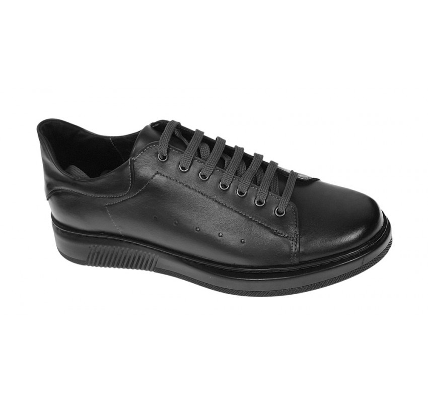 Pantofi barbati Sport Casual din piele naturala, Negru GKR2X1N