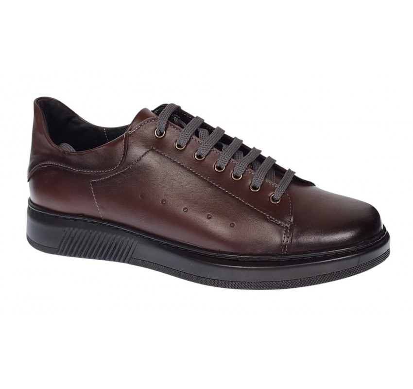 Pantofi barbati sport casuala din piele naturala Visiniu GKR2X1VIS