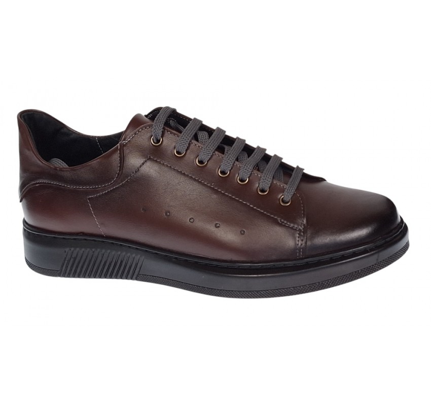 Pantofi barbati sport casuala din piele naturala Visiniu GKR2X1VIS