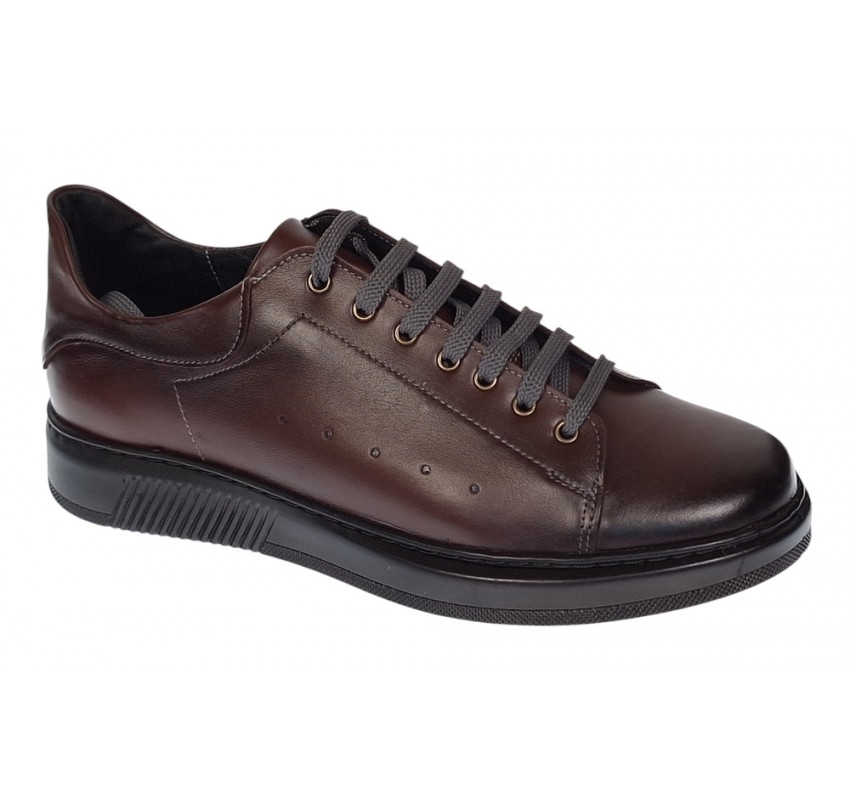 Pantofi barbati sport casuala din piele naturala Visiniu GKR2X1VIS