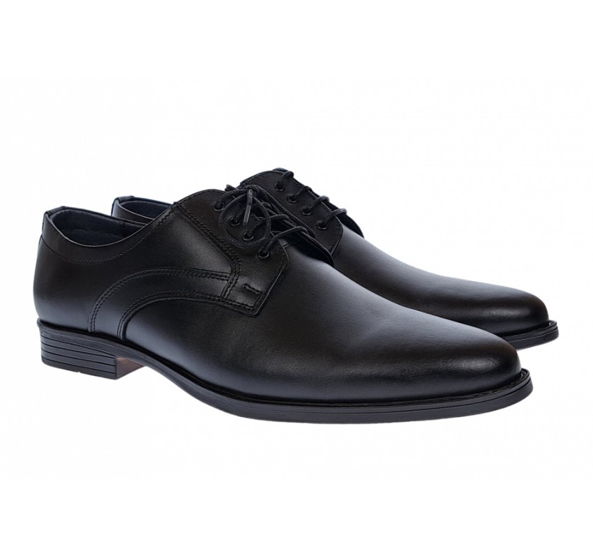 Pantofi barbati, eleganti, din piele naturala, Negru, GKR31N