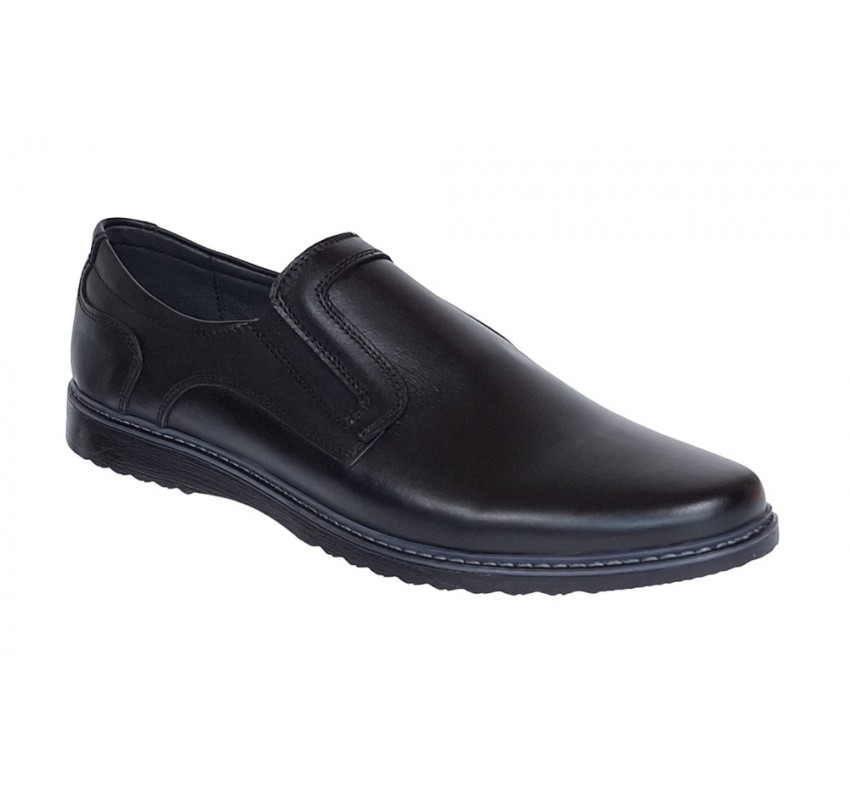 Pantofi casual barbati din piele naturala Negru GKR 331ELN