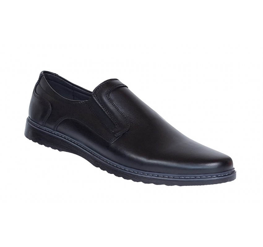 Pantofi casual barbati din piele naturala Negru GKR 331ELN