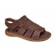 Sandale barbati casual din piele naturala maro bufo GKR47BM