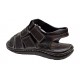 Sandale barbati casual din piele naturala Negru GKR73N