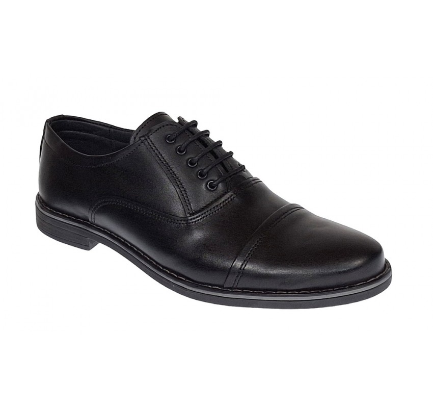 Pantofi barbati casual din piele naturala Negru P32NBOX