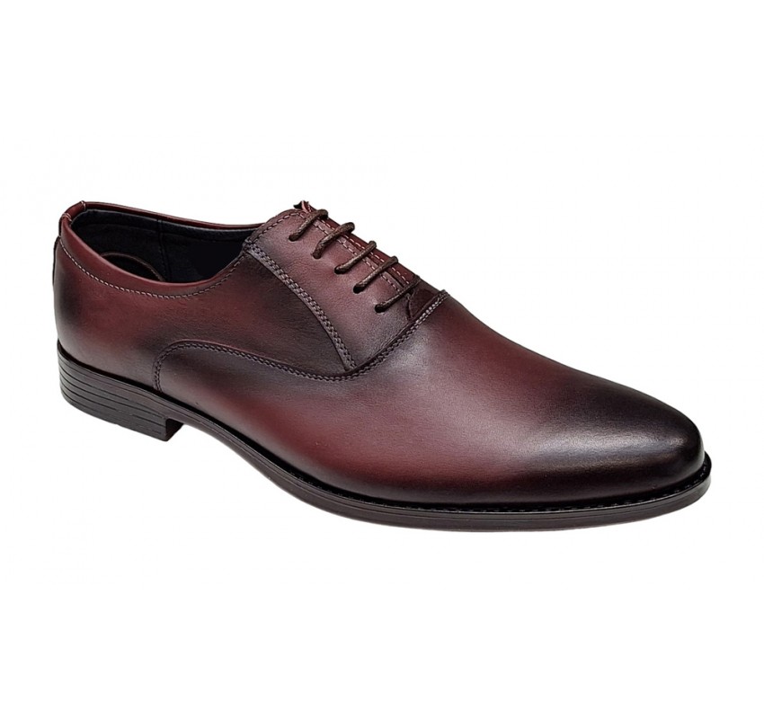 Pantofi barbati eleganti din piele naturala Bordeaux Kode - GKR84VIS