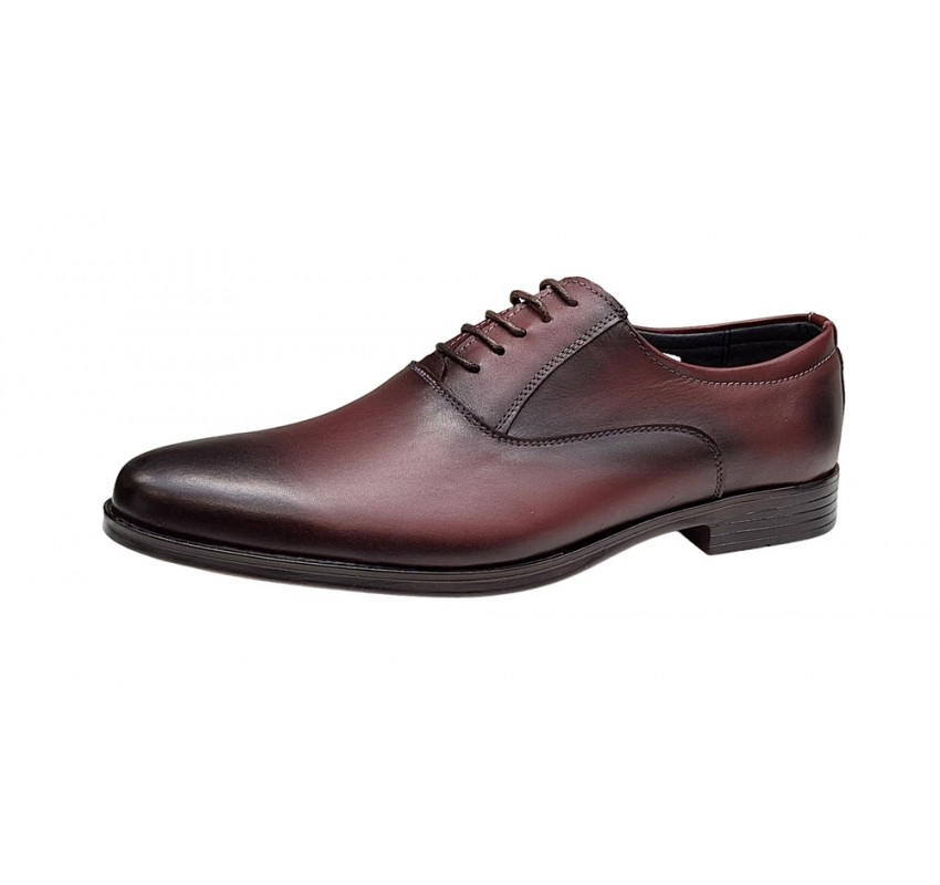 Pantofi barbati eleganti din piele naturala Bordeaux Kode - GKR84VIS