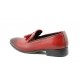 Mocasini barbati, rosii din piele naturala - L036RED