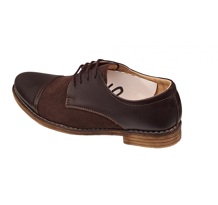 Oferta marimea  40 Pantofi barbati casual din piele naturala, Maro - L858MM