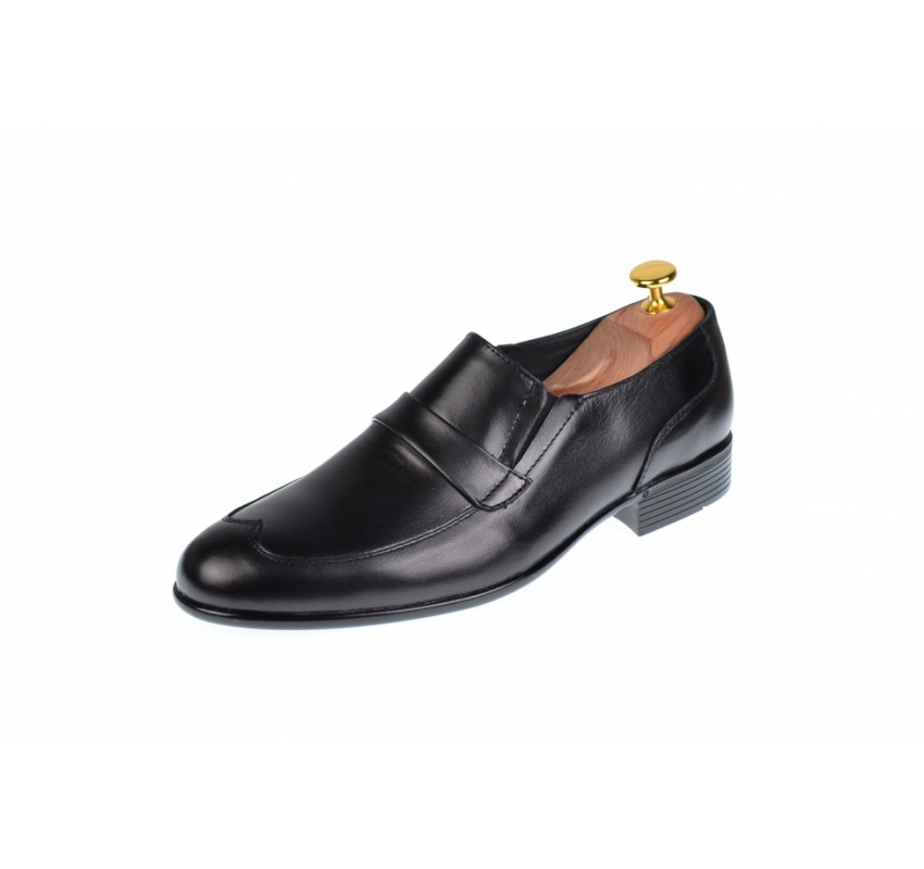 OFERTA MARIMEA  40,  41  -   Pantofi Barbati Office, Eleganti, din Piele Naturala, cu Elastic, Negru, EVOLUTION 2,LELION13N