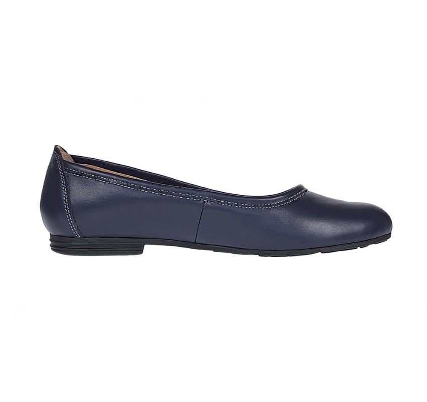 OFERTA  marimea 37, 39  -  Balerini dama, model casual, din piele naturala, bleumarin - LFLO3BL