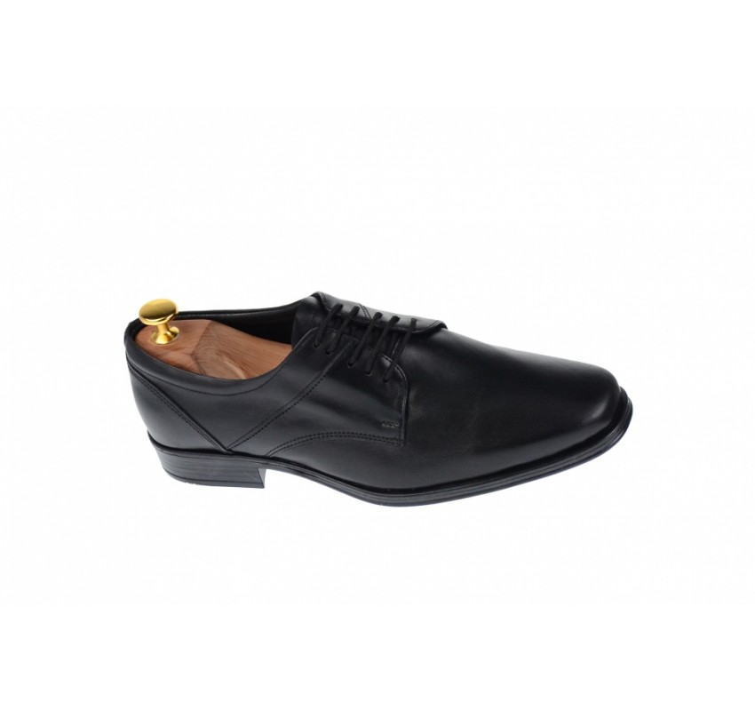 OFERTA marimea 41!Pantofi barbati eleganti din piele naturala de culoare neagra,    LNIC03NS