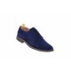 OFERTA  marimea 41 - Pantofi barbati casual, eleganti din piele naturala intoarsa bleumarin LNIC184BLMVEL