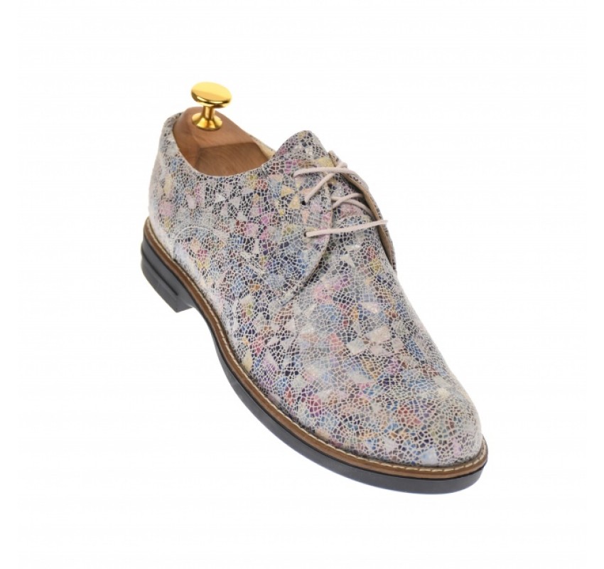 Oferta marimea 40 - Pantofi dama casual , din piele naturala multicolor - LP102BEJ2