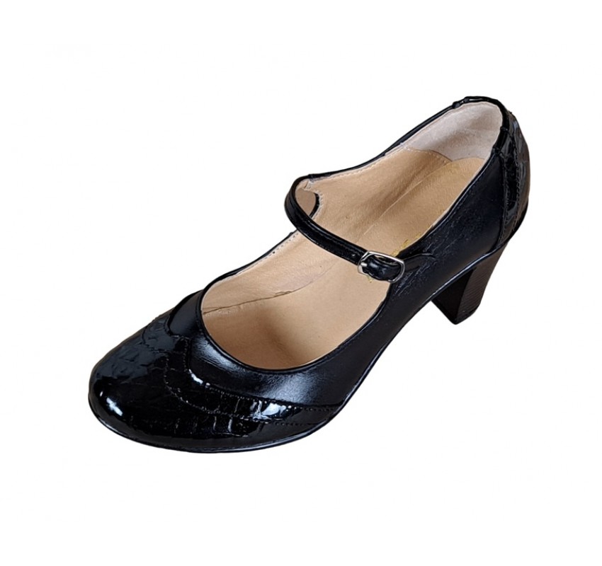 Oferta marimea  36, 39 - Pantofi dama, eleganti, din piele naturala cu toc 7cm - LP104NLCROCO