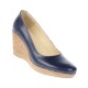 OFERTA marimea  37, 40- Pantofi dama, casual, bleumarin, din piele naturala, cu platforma de 7 cm Mara - LP3550BL