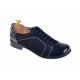 Oferta marimea  40 -  Pantofi dama, casual, din piele naturala intoarsa si lac,  bleumarin - LP53BLBL