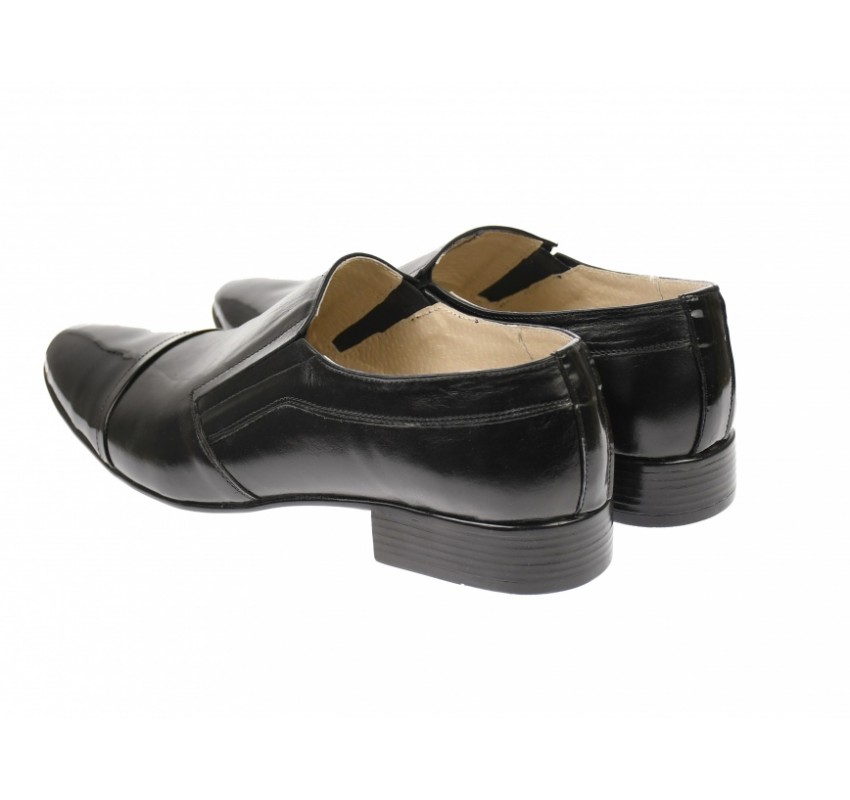 Oferta marimea 41 - Pantofi barbati, eleganti, din piele naturala/lac, cu elastic  - LP61NLAC