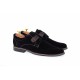 Oferta marimea 41 - Pantofi casual din piele naturala intoarsa de culoare neagra - LPANM