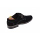 Oferta marimea 41 - Pantofi casual din piele naturala intoarsa de culoare neagra - LPANM