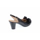 OFERTA  marimea  38 - Pantofi dama, eleganti din piele naturala in combinatie cu piele lac, culoare negru -  LS100LACN