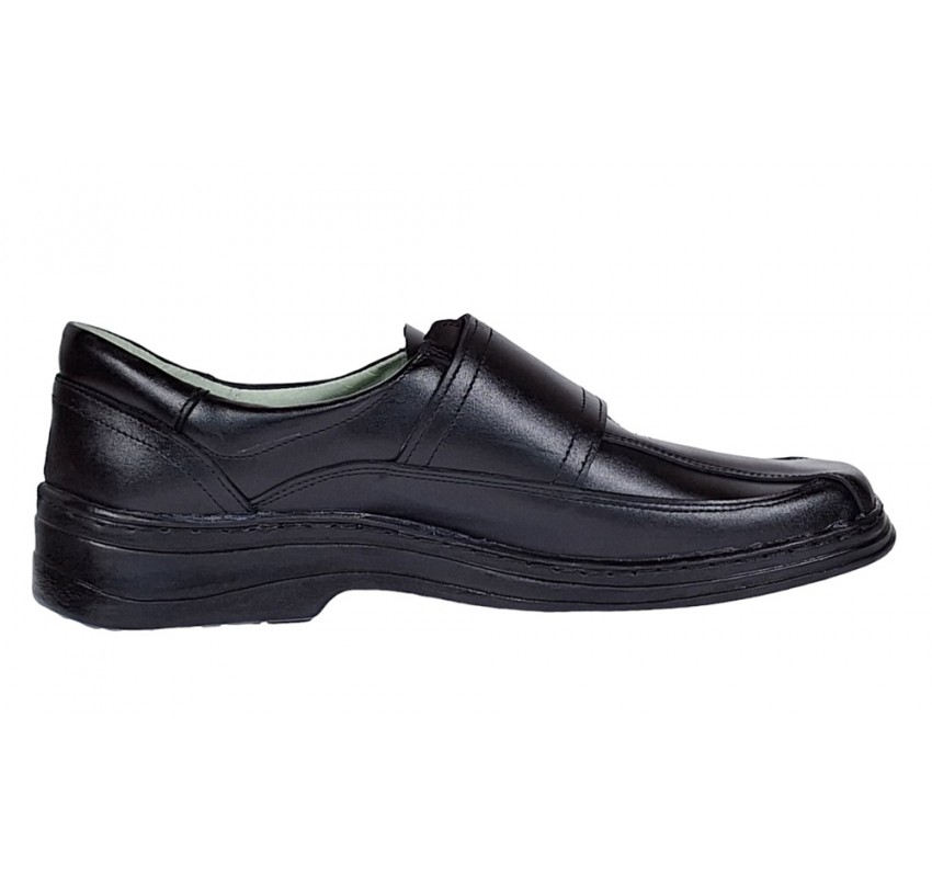 Oferta marimea 42- Pantofi barbati casual din piele naturala, inchidere cu scai, arici - LSCAI1N