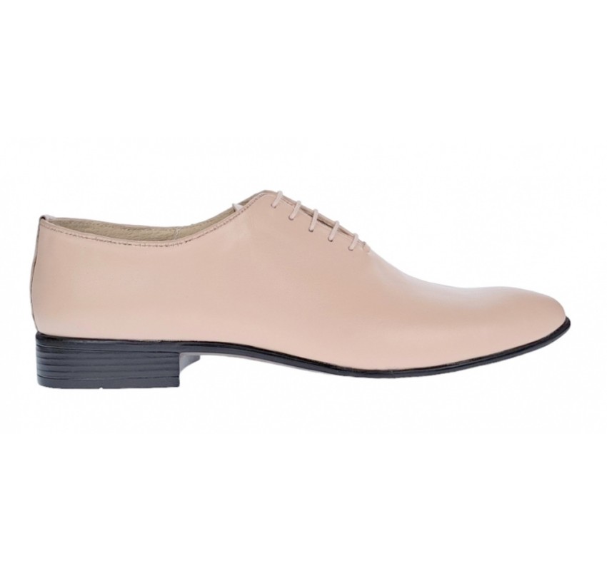 Pantofi barbati office, eleganti din piele naturala, culoare crem, ENZO