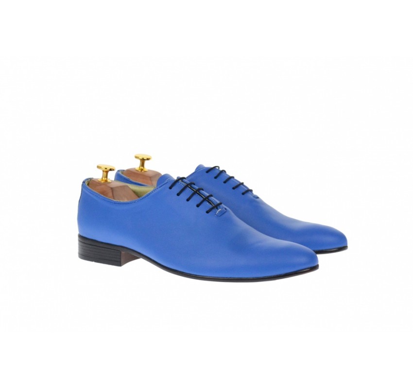 Pantofi barbati office, eleganti din piele naturala ENZO BLUE, MOD1BLU