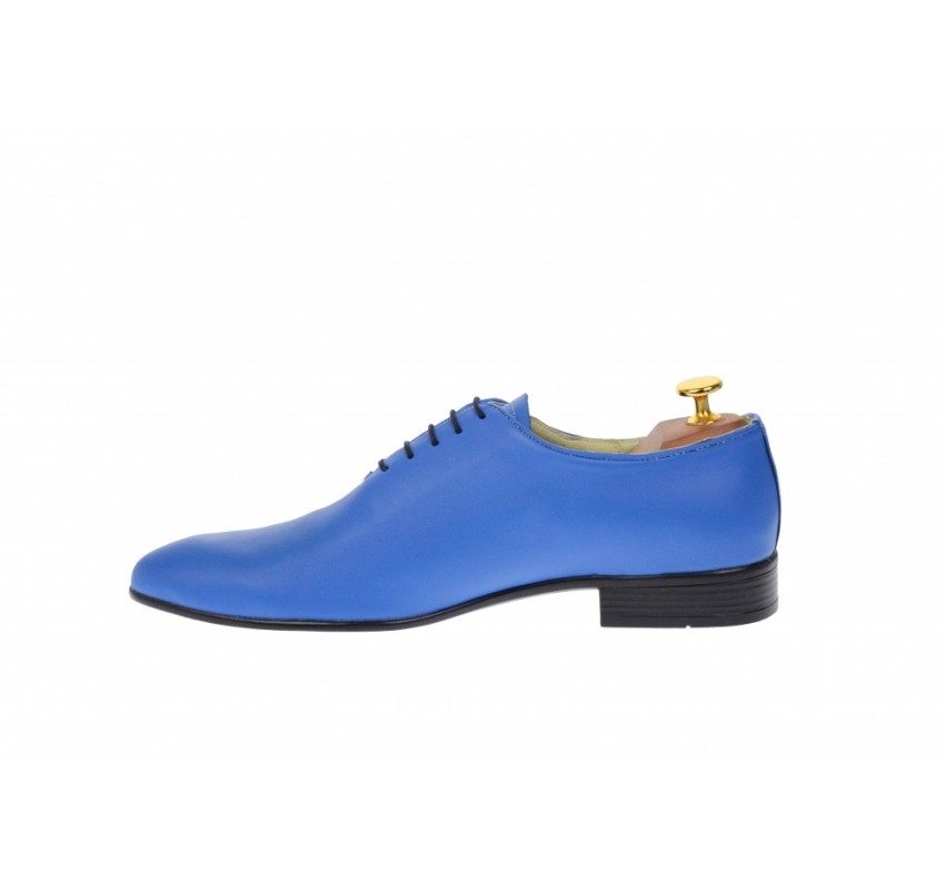 Pantofi barbati office, eleganti din piele naturala ENZO BLUE, MOD1BLU