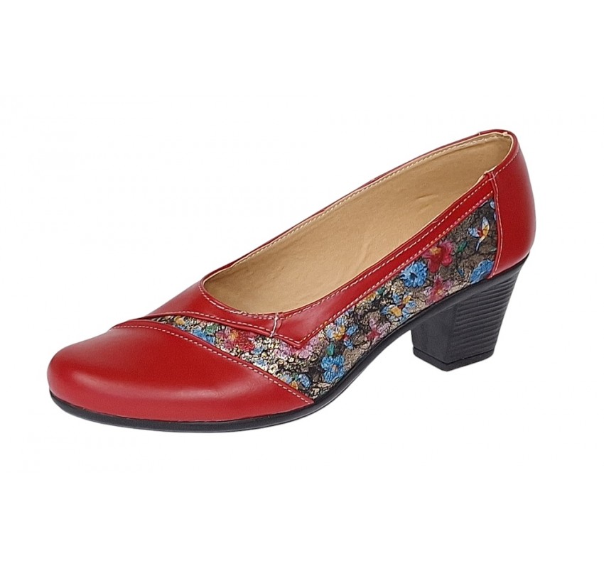 Pantofi dama eleganti din piele naturala Rosu Color MVSP26XR