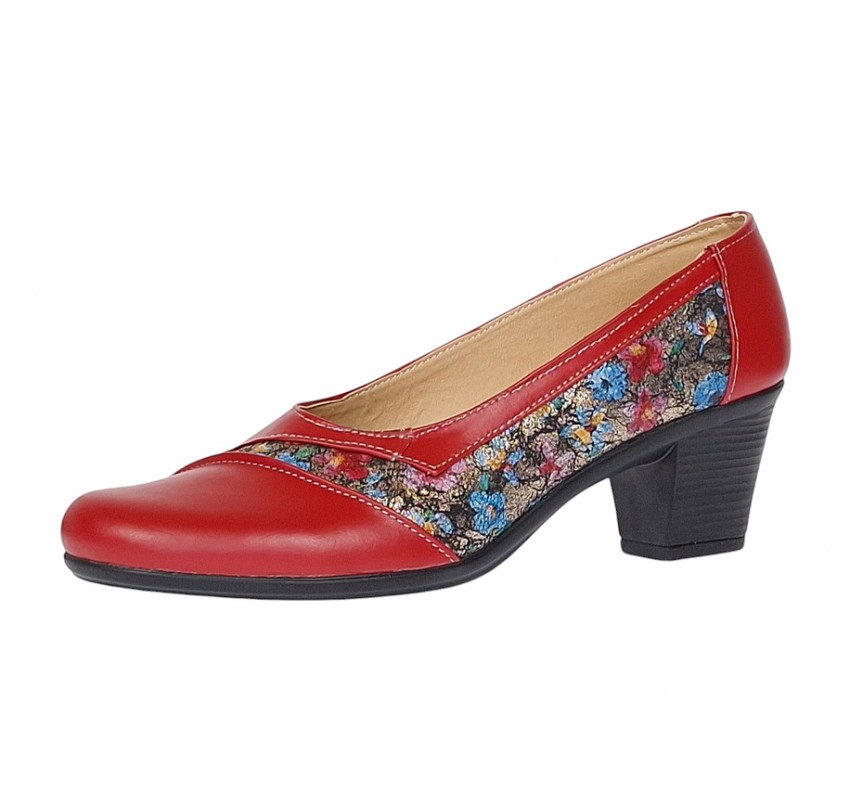 Pantofi dama eleganti din piele naturala Rosu Color MVSP26XR