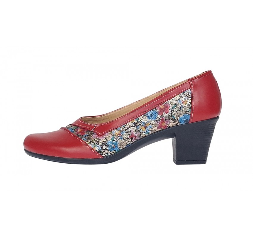 Pantofi dama eleganti din piele naturala Rosu Color MVSP26XR