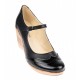 Pantofi dama casual din piele naturala  neagra - P104B