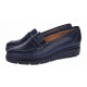 Pantofi dama casual din piele naturala, bleumarin inchis - P105BLBOX