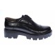 Pantofi dama casual din piele naturala platforme inalte Negru - P11N