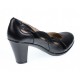 Pantofi dama din piele naturala, negru, Katty - P134233NLAC cu toc de 7 cm