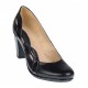 Pantofi dama din piele naturala, negru, Katty - P134233NLAC cu toc de 7 cm