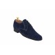 Pantofi barbati eleganti din piele naturala bleumarin P34BLMVEL