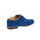 Pantofi barbati casual, eleganti din piele naturala intoarsa, bleumarin P34MBL