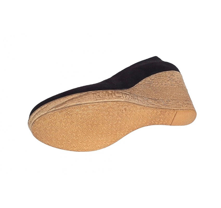 Pantofi dama, casual, din piele naturala intoarsa, platforme de 7 cm - MARA P3550VN