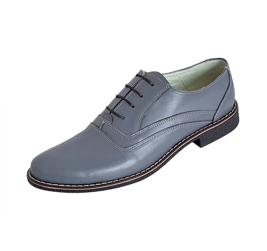 Pantofi barbati casual, eleganti din piele naturala P37GRI