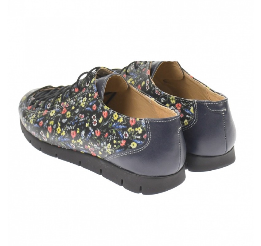 Pantofi dama, casual, din piele naturala - P501BFLOR