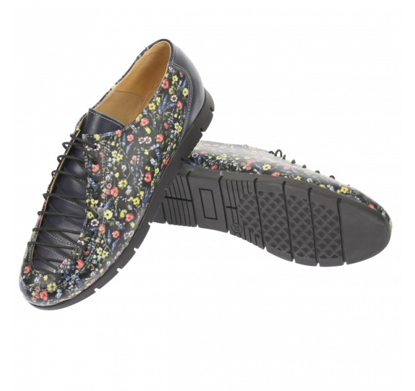 Pantofi dama, casual, din piele naturala - P501BFLOR